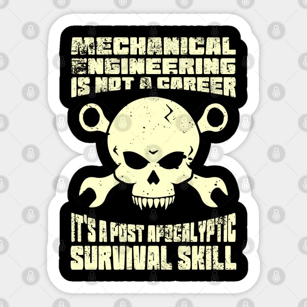 Mechanical Engineering Survival Skill Sticker by Dojaja